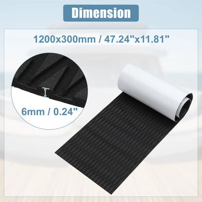 Uxcell 1200X300X6mm EVA Faux Teak Decking Sheet Carpet Non-Slip Self-Adhesive  for Boat Yacht Marine Deck Pad RV Car Flooring