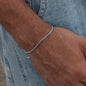 3mm Stainless Steel Cuban Chain Bracelet Men's Street Hip Hop Jewelry Accessories Adjustable Open Bracelet