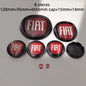 8pcs Fiat 500 Car Front Hood Emblem Rear Trunk Badge 95mm 120mm 12cm Wheel Center Logo Hub Cap 50mm 56mm 60mm 5cm 6cm