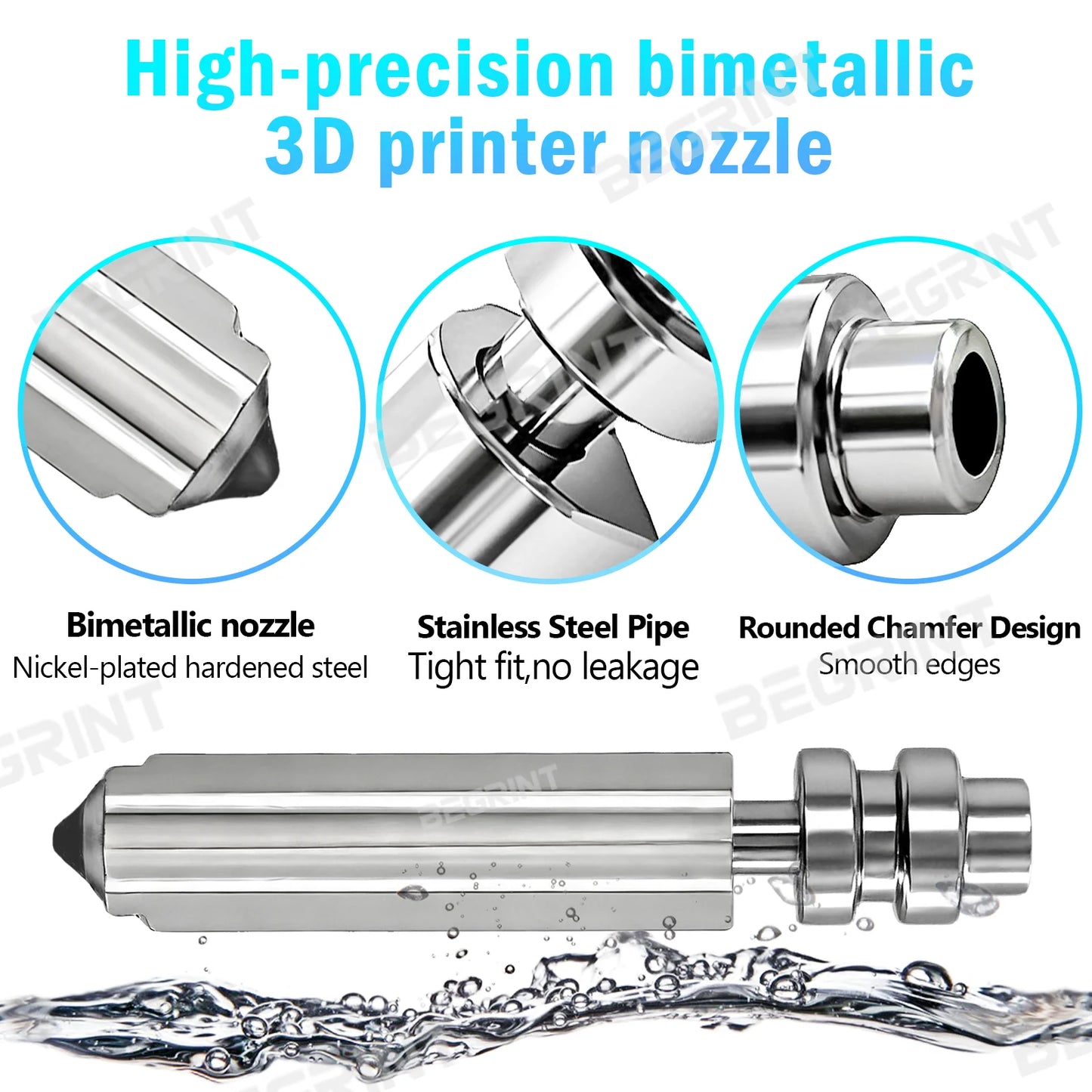 Upgrade Anycubic Kobra X Hotend Durability Bimetallic Nozzle For Anycubic Kobra X 0.2/0.4/0.6/0.8mm 3D Printers Accessories