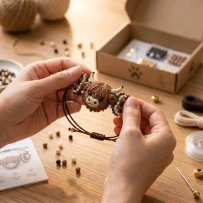 New 3D Design Beaded Bracelet Kit Animal Theme Cute Jewelry Making Set Bull Horse Shape DIY Beadwork Kit for Beginners