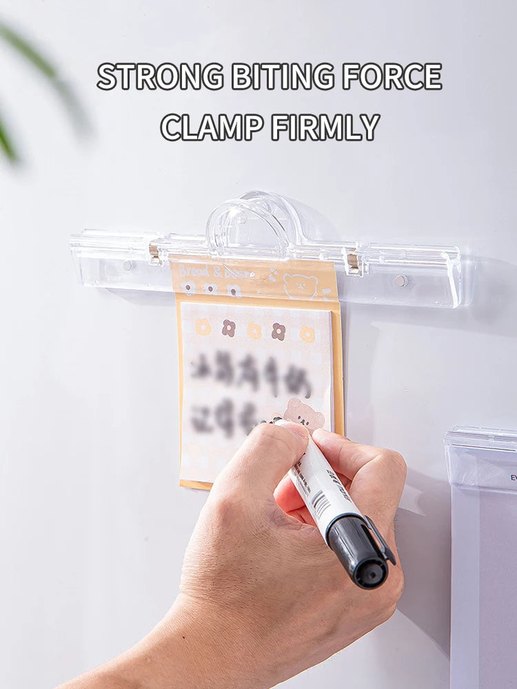 Transparent Clip Stationery Folder Paper Folder Blackboard Book Clip A4 White Board Magnetic Clip