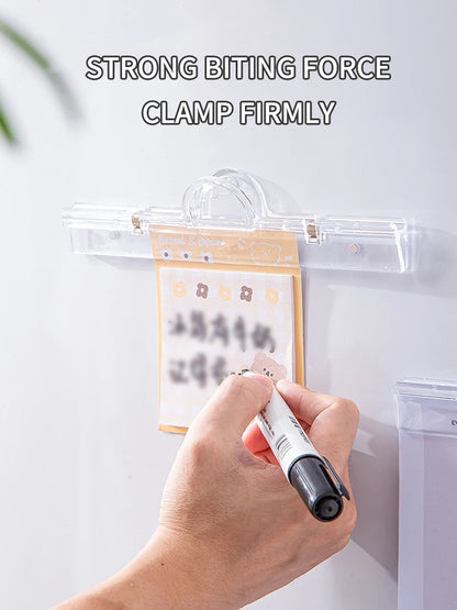 Transparent Clip Stationery Folder Paper Folder Blackboard Book Clip A4 White Board Magnetic Clip