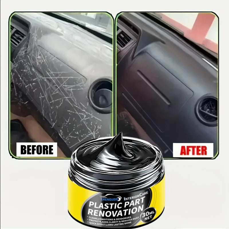 Car Interior Scratch Repair Paste - Car Scratch Repair, Tire Shine Restoration, Black Interior and Dashboard Plastic Surface Repair