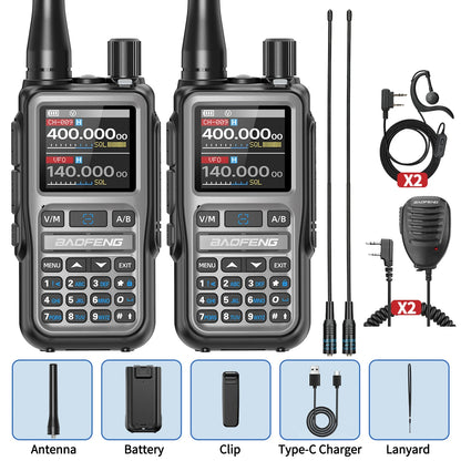 BAOFENG UV-5R Mini Walkie Talkie Multi Band Bluetooth Programming Wireless Copy Frequency 999CH AM FM Long Range Two Way Radio