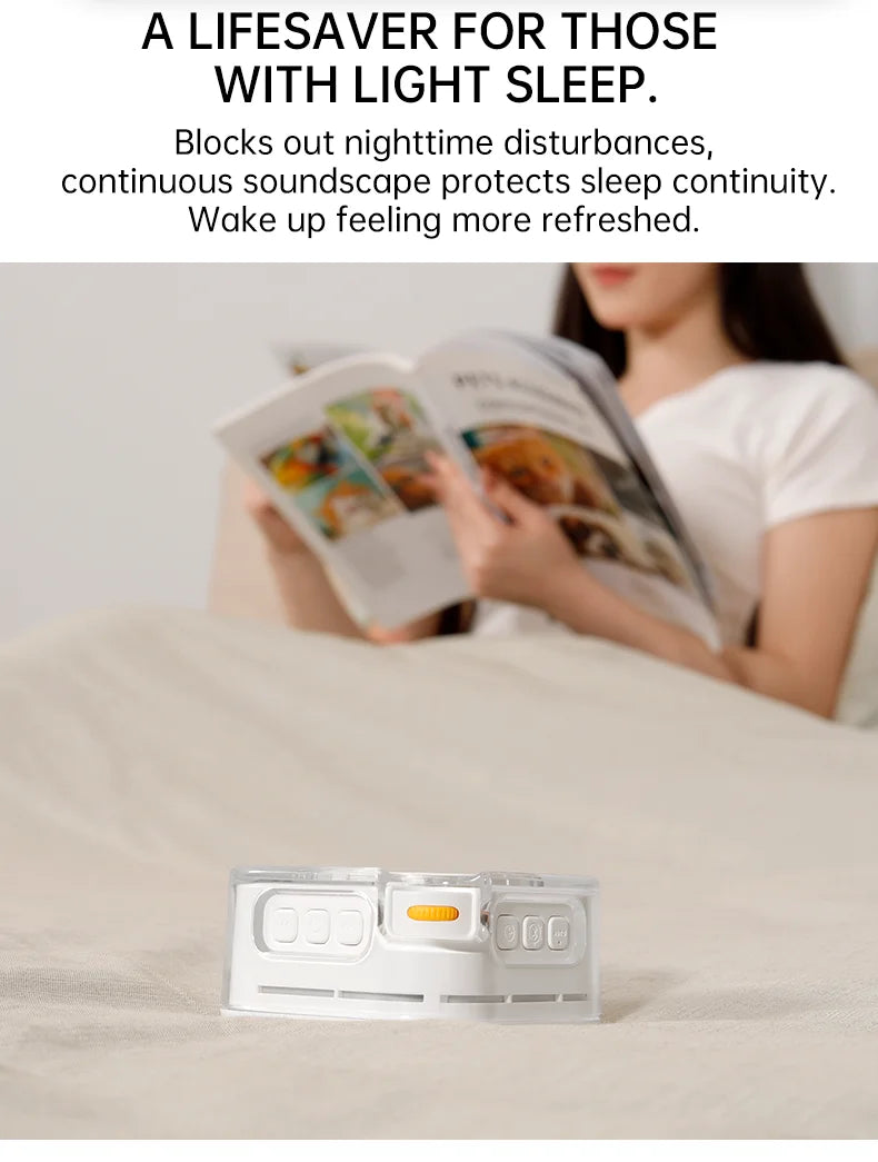 White Noise Sound Machine,28 Soothing Sounds,3 Levels Night Light,Auto Noise Detection, Portable Sleep Aid & Bluetooth Speaker