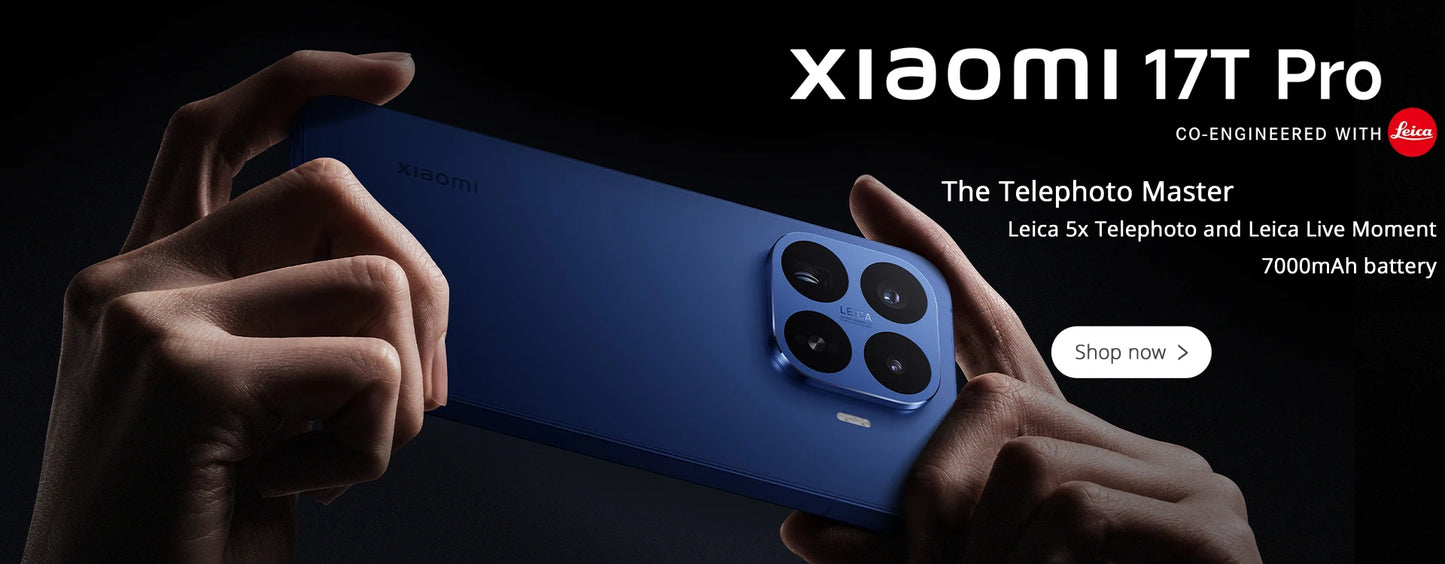 Global Version Xiaomi 17T Mobile Phones HDR10 6.59' AMOLED Display 50MP Leica Summilux Lens 6500mAh Battery Xiaomi Hyper AI Smartphone