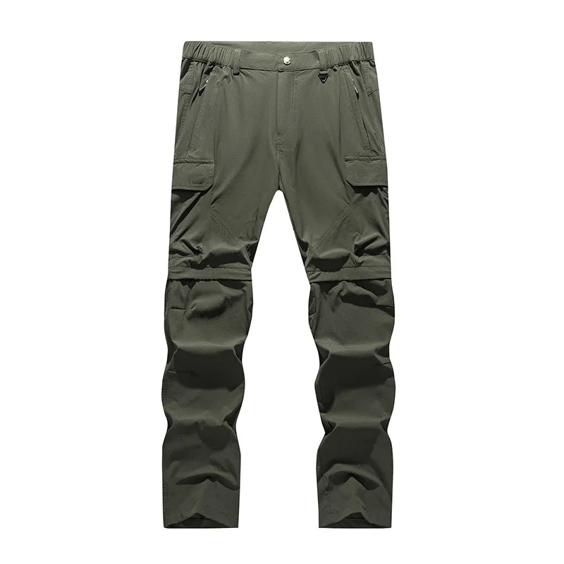 Men's Cargo Hiking Convertible Pants, Waterproof, Quick Dry, Lightweight, Removable Zipper, Perfect for Outdoor Adventures, Fishing and Camping, All-Season Versatile Hiking Gear.