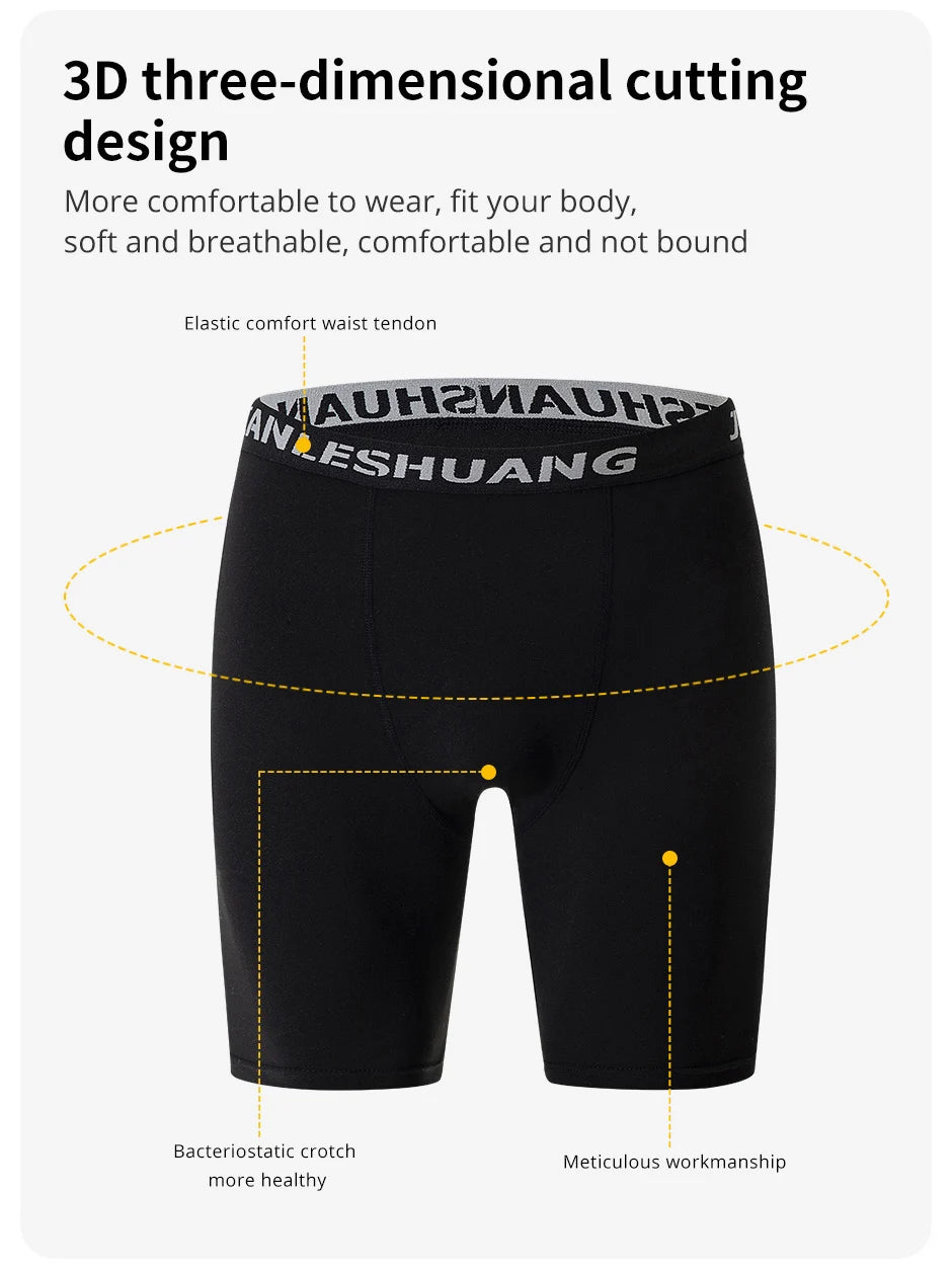 1/5 Pcs Men's Black And White Classic Cycling Long Underwear Multi-size Running Fitness Comprehensive Training Shorts Teenagers