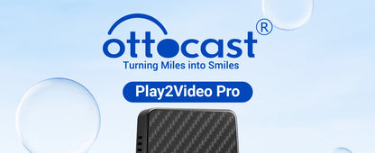 OTTOCAST Play2Video Pro Ai Box Pro Built in YouTube Netflix IPTV Video Box Wired to Wireless CarPlay Android Auto Adapter