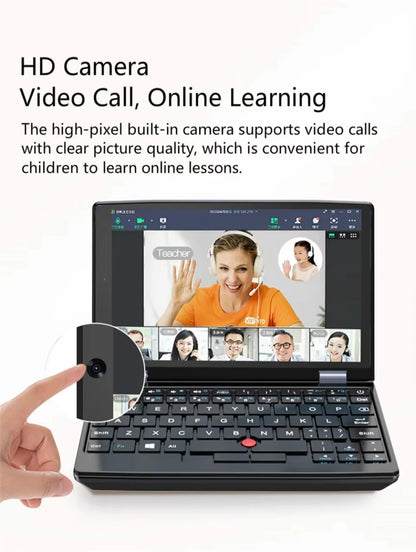 7 inch Pocket Laptop N95 Notebook Touch Screen Portable Netbook Win 11 Pro 8GB 16GB+1TB Mini PC Micro Computer Bluetooth 4.2