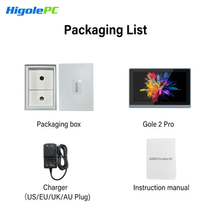 Higole Gole 2 Pro 5.5'' Mini PC Intel N5095 Windows 11 WiFi5 8/16 128/256G 2500mAh Screen Tablet Laptop Desktop PC Mini Computer