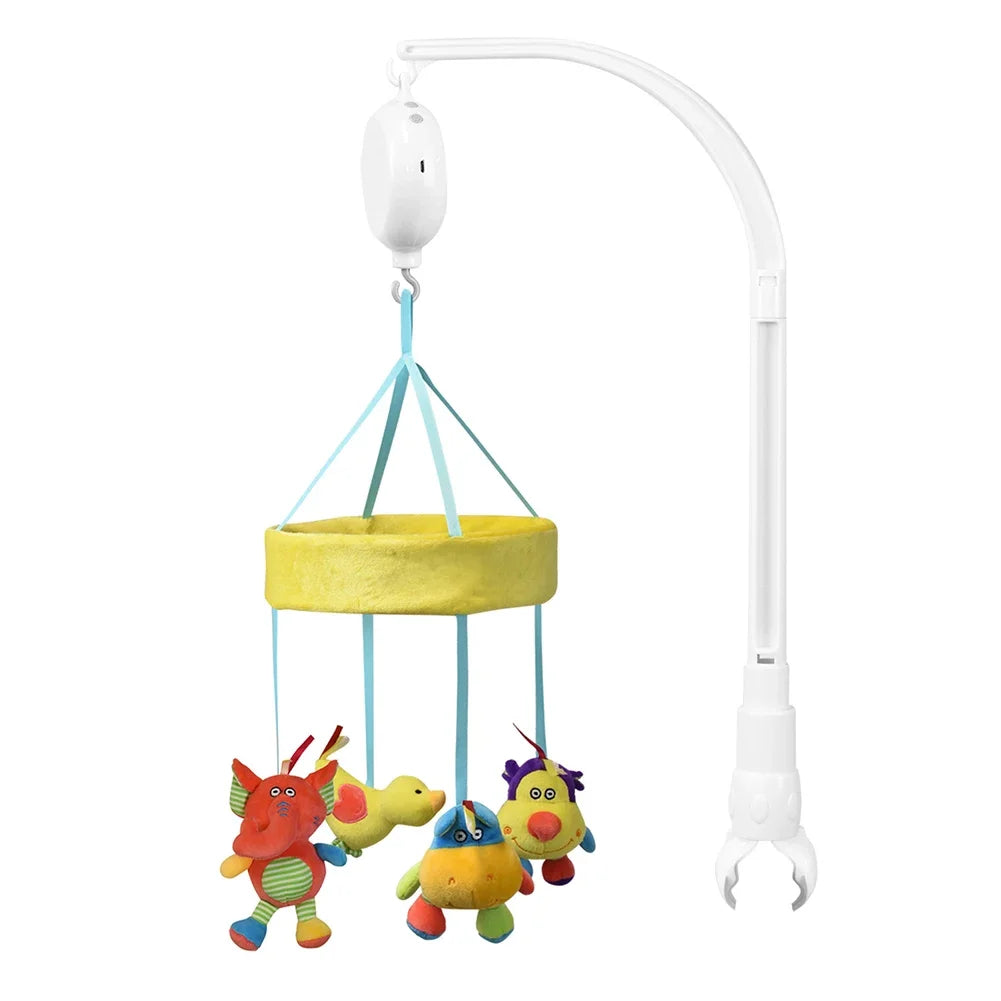 Baby Crib Hanging Rattle Toys Holder Arm Bracket Infant Mobile Bed Bell DIY Rotating Hanging Clip Holder Stroller Accessories