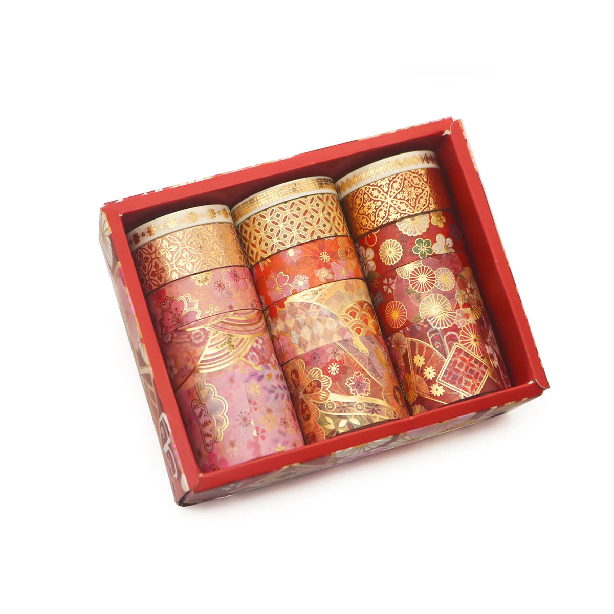 15 Rolls of Floral Foil Stamping and Washi Tape Set – Decorative Masking Tape for DIY Gifts, Scrapbooking, Photo Frames