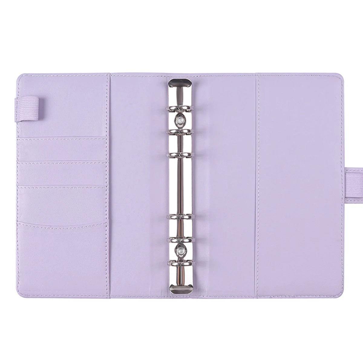 A6 PU leather binder economy 6-ring notebook, stylish design, personal notebook binder cover, can be used for cash budget storag