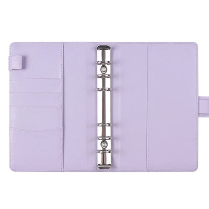 A6 PU leather binder economy 6-ring notebook, stylish design, personal notebook binder cover, can be used for cash budget storag