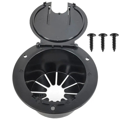 RV Cord Cover RV Electrical Cable Hatch RV Wire Organizer Cable Pass Through Covered Power Cord Hatch Round Accessory For