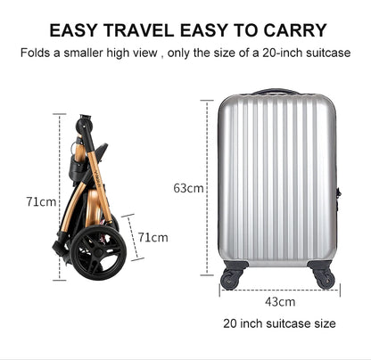 Baby pram Lightweight stroller Baby carriage PU 3in1 stroller Baby stroller 3-in-1 Baby carriage strollers for baby light carts