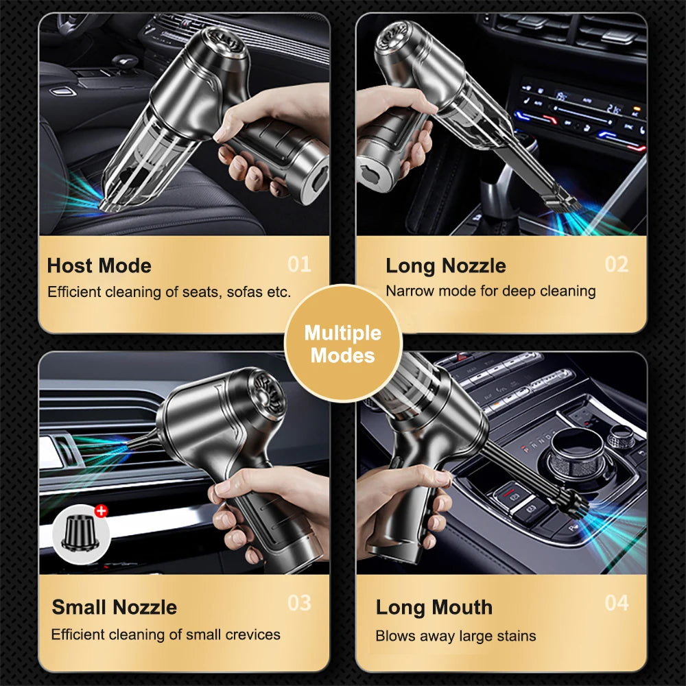 Car Vacuum Cleaner 95000PA High Power Wireless Handheld Vacuum Cleaner Cordless Powerful Hand Vacuum Cleaner Blower for Car Home