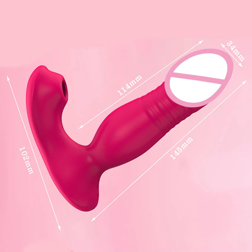 Wearable Sucking Thrusting Dildo Vibrator APP Control Clit Stimulator Penetration Vagina Panties Vibrator  Sex Toys for Female