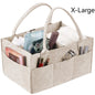 Baby Diaper Caddy Organizer for Changing Table, Nursery Storage Bin Basket with Handle, Felt Diaper Organizer Suitable for Indo