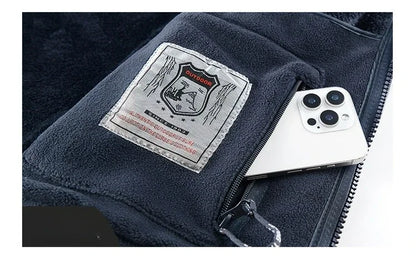 Autumn and Winter New Retro Trendy Jacket Men's Double Sided Polar Fleece Business Leisure Outdoor Couple Coat Top