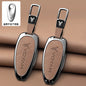 Car Interior Accessories Zinc Alloy Leather Key Case Cover Holder Chain For Voyah Free I-Land Dreamer PHEV Luxury Protective