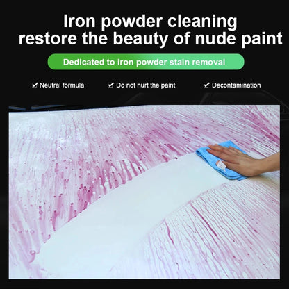 Iron Remover Car Detailing Spray Dissolve Brake Dust Rust Stain Cleaner Safe For Car Paint Alloy Wheel Rim Metal Surfaces