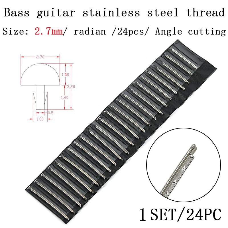 Fingerboard Frets Fret Wire For Electric Guitar Nickel Silver Stainless Steel 2.4MM 2.7mm 2.9MM Repair Material Accessories