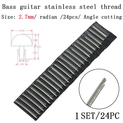 Fingerboard Frets Fret Wire For Electric Guitar Nickel Silver Stainless Steel 2.4MM 2.7mm 2.9MM Repair Material Accessories