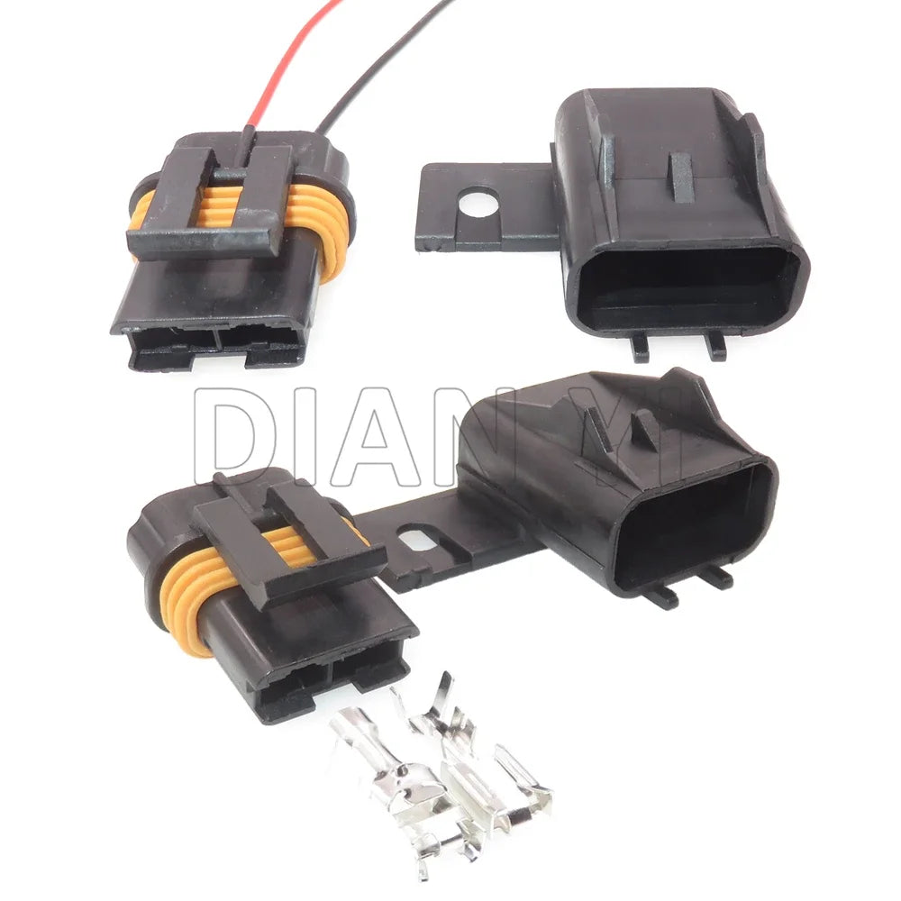 1 Set 2 Way AC Assembly Car Docking Connector For Buick 12103172 12033769 12033731 Automotive Electronic Fan Plug With Cables