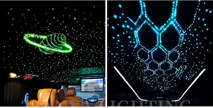 6W Car Starry Sky Light  LED  Auto Interior Decoration Accessories Lamp Car Roof Star Lights  Ceiling Fiber Optic Light