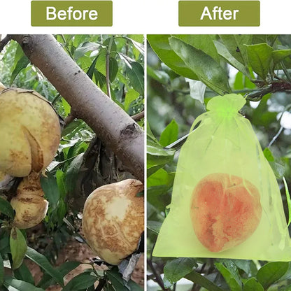 Reusable Drawstring Plant Protection Net Bags Garden Pest Proof Cover For Fruit Trees Vegetables Grapes Strawberries Berries