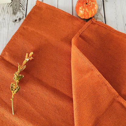 6pcs Cloth Napkins 30X45CM Orange Cotton Polyester Blend Kitchen Washable Dinner Reusable Napkins Wedding Party Table Decoration