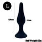 Silicone Pleasure Anal Plug 4-Piece Set - Anal Stimulation Beads, Hands-Free Suction Cup Anal Plug, Adult Erotic Sex Toy
