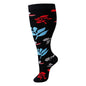 2XL-4XL Plus Size Compression Socks for Women Men 20-30 MMHg Wide Calf Extra Large Knee High Flight Sock for Circulation Support
