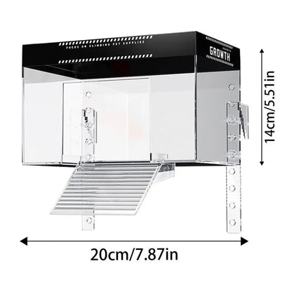Turtle Tank Basking Area Anti-Slip Reptile Resting Land Animal Observation With Ramp Aquatic Terrapin Enclosure Cage for Living