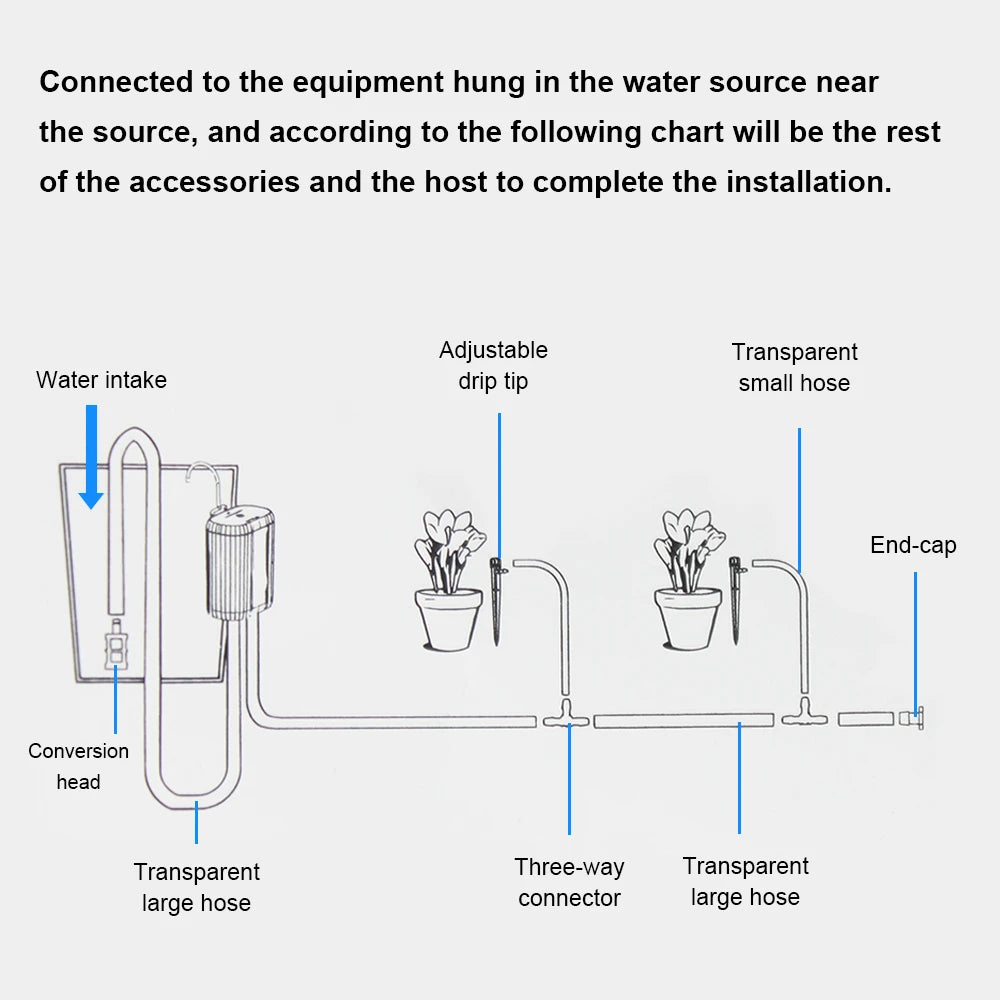 WiFi Intelligent Watering Device Timed Automatic Drip Irrigation System Remote APP Control Auto Watering for Indoor Plants