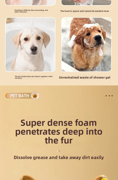 Pet Automatic Foam Dispenser 1:6 Dilution Scale Cat Dog Bath Bubble Maker One Touch Foaming Machine Pet Grooming Bath Supplies
