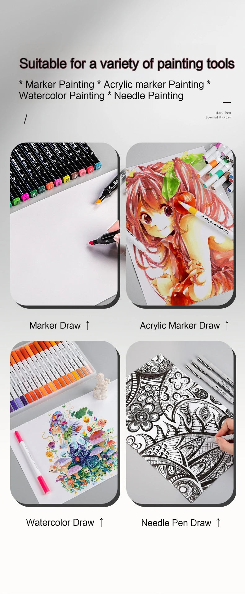 A5/A4 Artist Drawing Paper 120gsm 20/50Pcs Marker Pen Paper Opaque Color for Cartoon Animation Painting Art Students Supplies