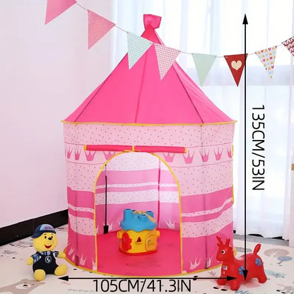 Night Sky Design Children's Playhouse Tent, Cute Castle for Little Boys and Girls