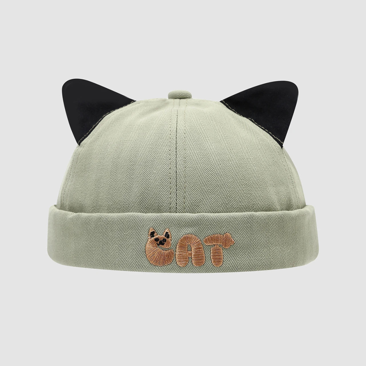 Cute Cat Ear Baby Docker Hat Cartoon Solid Color Toddler Brimless Cap Boy Girl Beanies Summer Cotton Kids Melon Landlord Hats