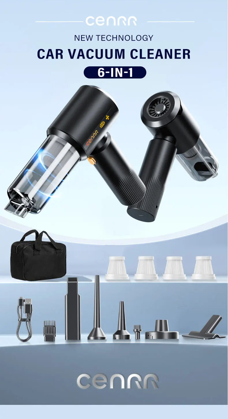 CENRR New Car Vacuum Cleaner High Suction Powerful Wireless Portable Car Cleaner for Home Gift a Birthday Christmas Present