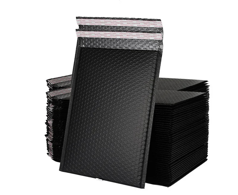 50/100 Pcs Black Bubble Packaging Envelope Mailing Envelopes Mailer Poly Envelope for Shipping Self Seal Bubble Bags Padding