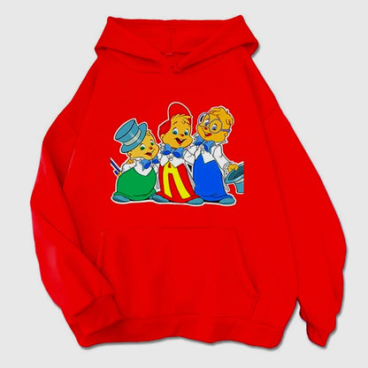 2025 Fashion Unisex Casual Sportswear Women's Hoody Alvin Chipmunk Halloween Costume Women's Pullover Fashion Trend