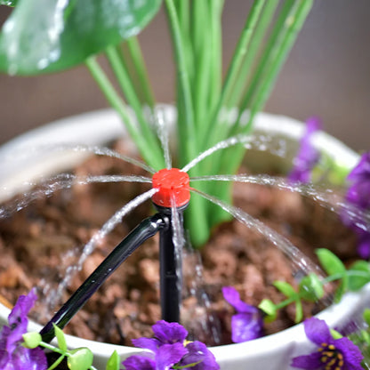 20/50 PCS Garden Micro Watering Sprinklers 360 Degrees Rotating Nozzle Mini Spraying 4/7mm Hose for Flower Garden Greenhouse