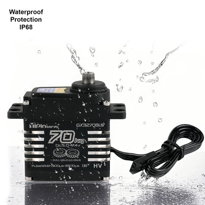 70kg Digital Servos Large Torque Magnetic Induct 8.4v Brushless Motor IP68 Steel Helical Gear For 1/8 1/10 Remote RC Car Robot