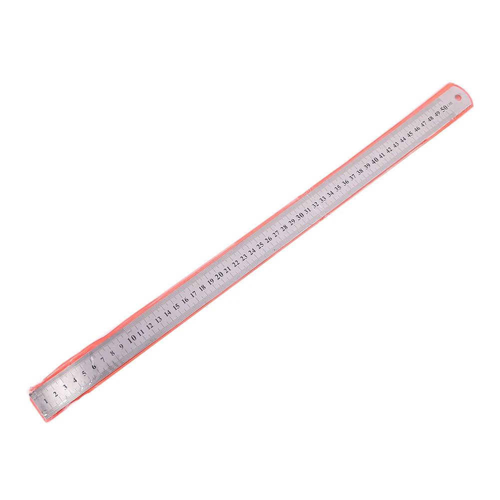 Metal Scale Stainless Steel Straight Ruler Measuring Stationery Drafting Accessories Hand Measuring Tool School Office Supplies