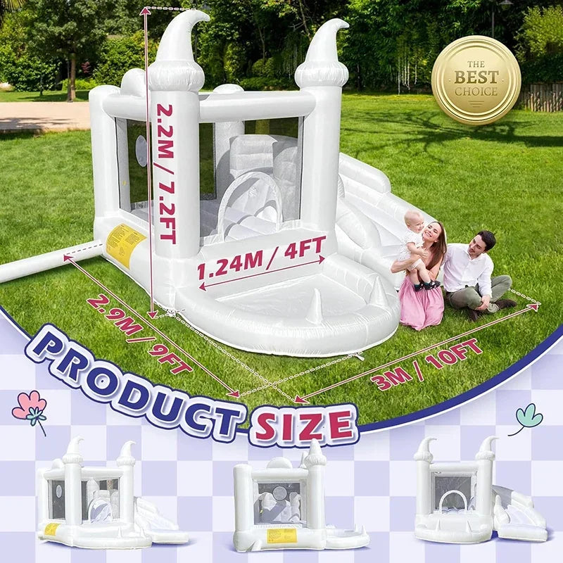 Inflatable Bounce House With Ball Pool And Slide Kids Birthday Party Game Gift Jumper Children Jumping  Bouncy Castles Oxford