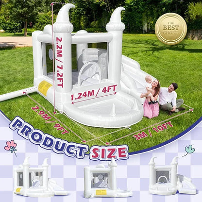 Inflatable Bounce House With Ball Pool And Slide Kids Birthday Party Game Gift Jumper Children Jumping  Bouncy Castles Oxford